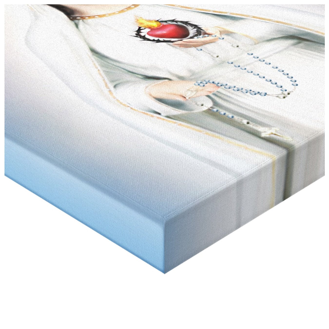 Our Lady of Fatima Immaculate Heart Gallery Wrapped Canvas Art Print Corner Display Image