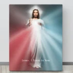 This is an image of The Divine Mercy Image as a canvas print by artist Richard L George
