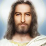 This is a Sacred art print of The Holy Face of Jesus Christ by religious artist Richard L George