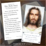 The Holy Face bookmark Holy Card Display Image