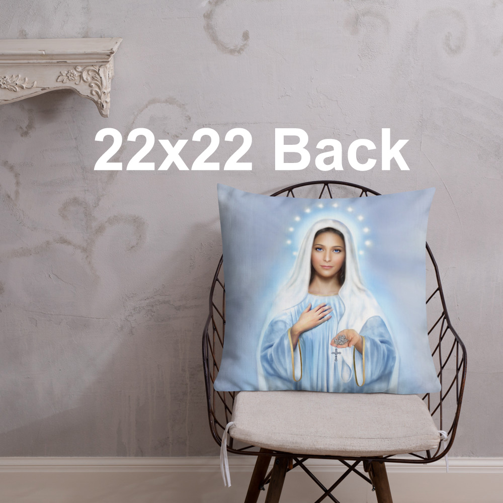 Our Lady of Medjugorje Premium Pillow - Image 3