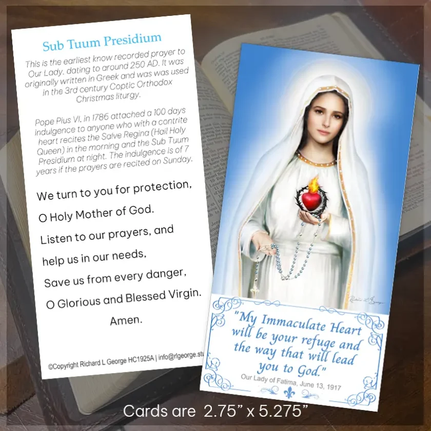 Bookmark Prayer Cards