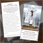 The Most Holy Trinity according to the Vision of Sr Lucia Bookmark Fatima Prayer Card Display Image