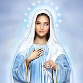 Image of Our Lady of Medjugorje Queen of Peace by religious artist Richard L George