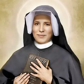 Portrait Image of Saint Faustina by religious Artist Richard L. George
