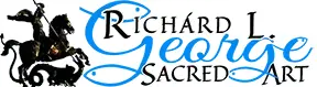 This logo is for Richard L. George Sacred-art site on white background